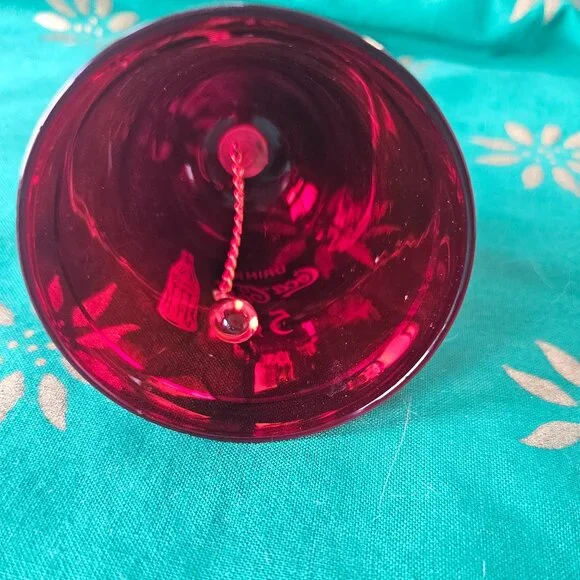 Vintage Coca-Cola Advertising, Red and Gold Glass Bell - Picture 5 of 5